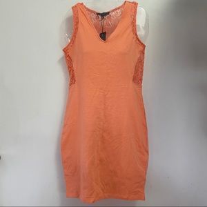 NEW Dynamite Bodycon Dress Lacey Peach Size Medium